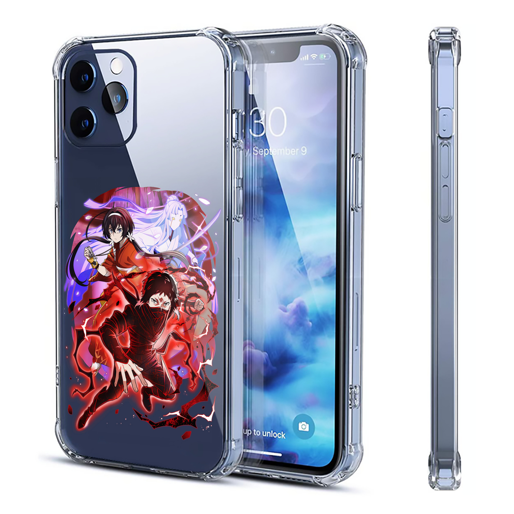 （画像用） 文豪ストレイドッグス Bungo Stray Dogs 【iPhone 12シリーズ対応】透明スマホケース（クリアソフトケース）